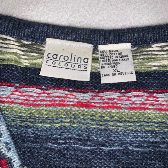 Carolina Colours Vintage Christmas Fair Isle Sweater Vest XL - Picture 6 of 6